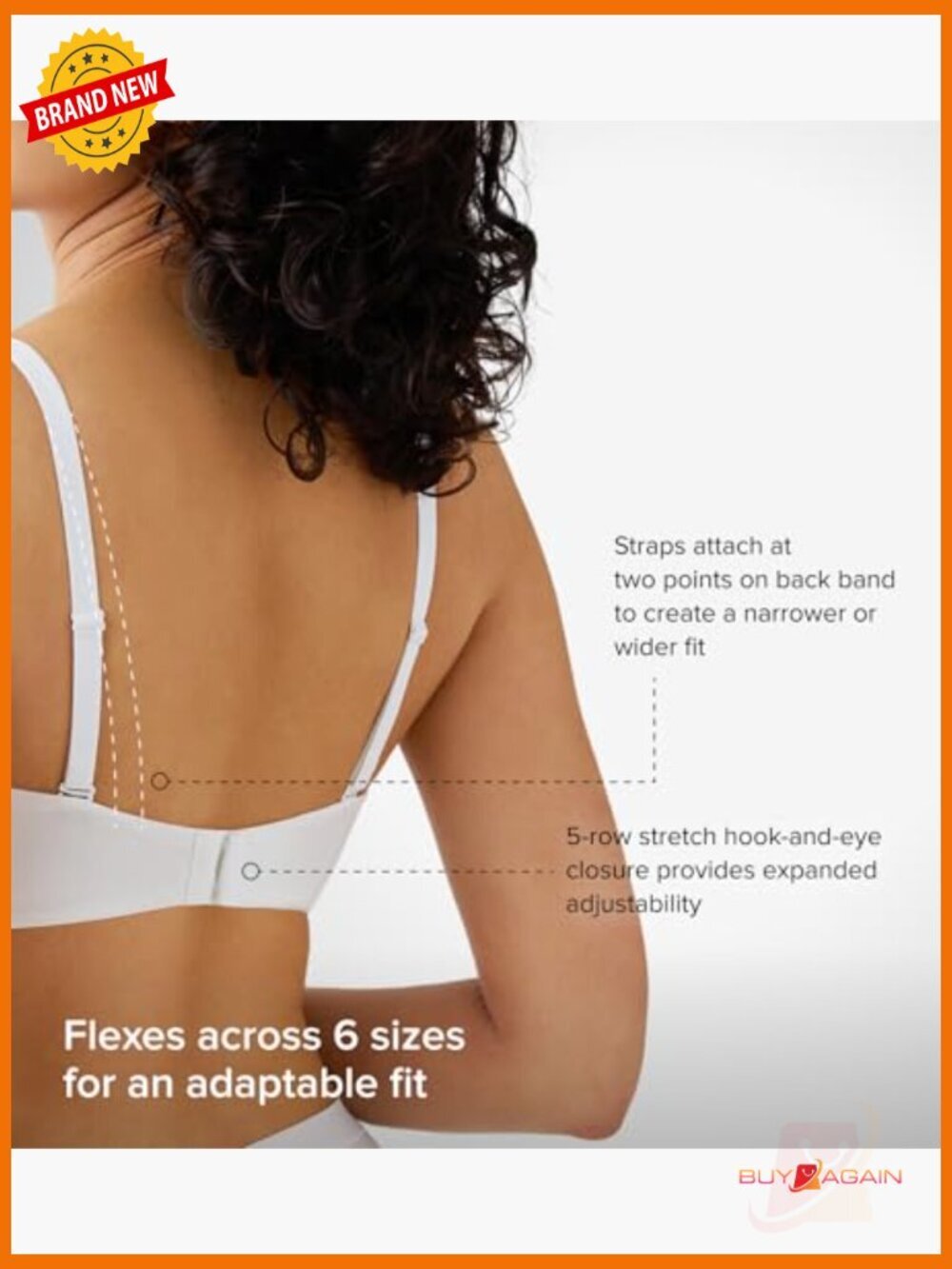Unlined Underwire Full Coverage Flex Fit Bra View 4